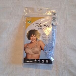 Playtex women's size 36D or 38C style 4745 Wirefree Zen Blue bra 2 size options